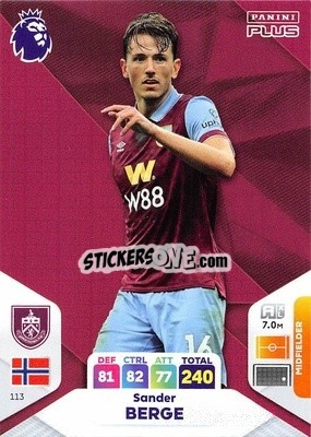 Sticker Sander Berge - English Premier League 2023-2024. Adrenalyn XL Plus
 n. 113 - Topps