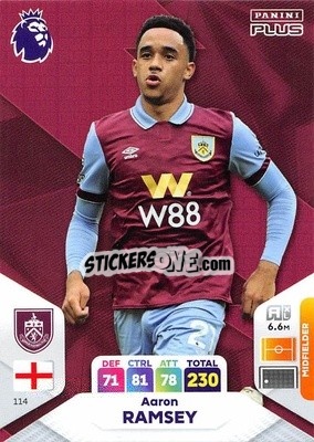 Sticker Aaron Ramsey - English Premier League 2023-2024. Adrenalyn XL Plus
 n. 114 - Topps