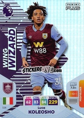 Figurina Luca Koleosho - English Premier League 2023-2024. Adrenalyn XL Plus
 n. 116 - Topps