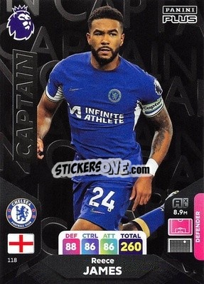 Sticker Reece James - English Premier League 2023-2024. Adrenalyn XL Plus
 n. 118 - Topps