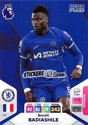 Sticker Benoît Badiashile - English Premier League 2023-2024. Adrenalyn XL Plus
 n. 123 - Topps