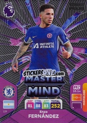Sticker Enzo Fernández - English Premier League 2023-2024. Adrenalyn XL Plus
 n. 129 - Topps