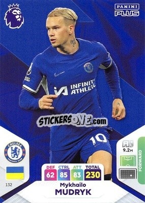 Sticker Mykhailo Mudryk - English Premier League 2023-2024. Adrenalyn XL Plus
 n. 132 - Topps