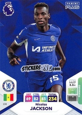 Sticker Nicolas Jackson - English Premier League 2023-2024. Adrenalyn XL Plus
 - Topps