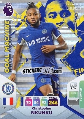 Sticker Christopher Nkunku - English Premier League 2023-2024. Adrenalyn XL Plus
 n. 135 - Topps