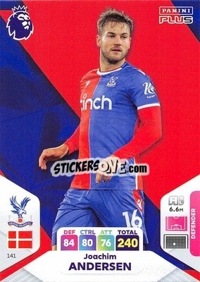 Sticker Joachim Andersen - English Premier League 2023-2024. Adrenalyn XL Plus
 - Topps