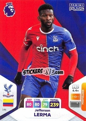 Sticker Jefferson Lerma - English Premier League 2023-2024. Adrenalyn XL Plus
 n. 146 - Topps