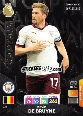 Sticker Kevin De Bruyne - English Premier League 2023-2024. Adrenalyn XL Plus
 n. 226 - Topps