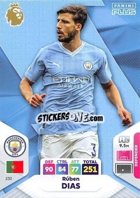 Cromo Rúben Dias - English Premier League 2023-2024. Adrenalyn XL Plus
 - Topps