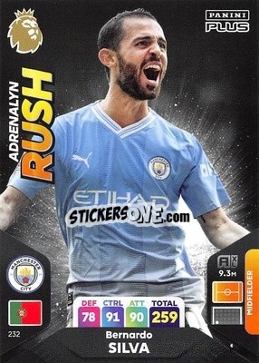 Sticker Bernando Silva - English Premier League 2023-2024. Adrenalyn XL Plus
 n. 232 - Topps