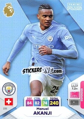 Sticker Manuel Akanji - English Premier League 2023-2024. Adrenalyn XL Plus
 n. 235 - Topps