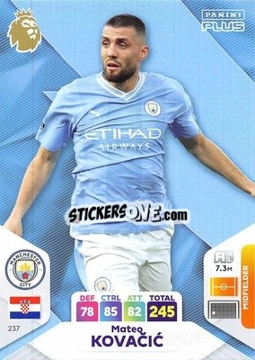 Sticker Mateo Kovačić - English Premier League 2023-2024. Adrenalyn XL Plus
 n. 237 - Topps