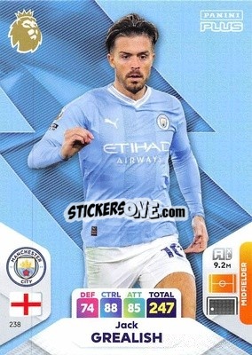 Sticker Jack Grealish - English Premier League 2023-2024. Adrenalyn XL Plus
 - Topps