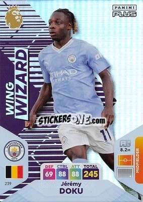 Cromo Jérémy Doku - English Premier League 2023-2024. Adrenalyn XL Plus
 - Topps