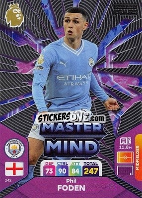 Sticker Phil Foden - English Premier League 2023-2024. Adrenalyn XL Plus
 n. 242 - Topps