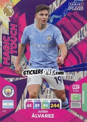 Sticker Julian Álvarez - English Premier League 2023-2024. Adrenalyn XL Plus
 n. 243 - Topps