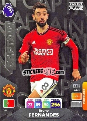 Sticker Bruno Fernandes - English Premier League 2023-2024. Adrenalyn XL Plus
 n. 244 - Topps
