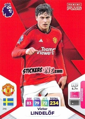 Sticker Victor Lindelöf - English Premier League 2023-2024. Adrenalyn XL Plus
 - Topps