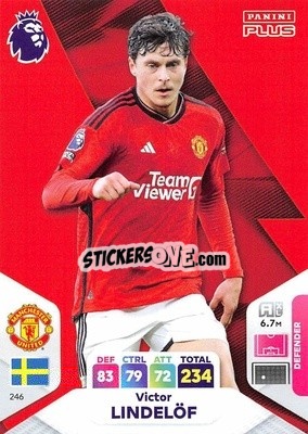 Sticker Victor Lindelöf - English Premier League 2023-2024. Adrenalyn XL Plus
 n. 246 - Topps