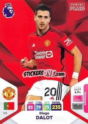 Sticker Diogo Dalot - English Premier League 2023-2024. Adrenalyn XL Plus
 n. 252 - Topps