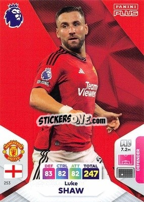 Sticker Luke Shaw - English Premier League 2023-2024. Adrenalyn XL Plus
 - Topps