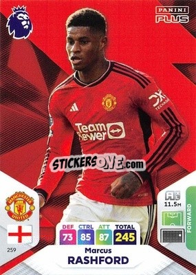 Sticker Marcus Rashford - English Premier League 2023-2024. Adrenalyn XL Plus
 n. 259 - Topps