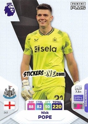 Sticker Nick Pope - English Premier League 2023-2024. Adrenalyn XL Plus
 n. 263 - Topps