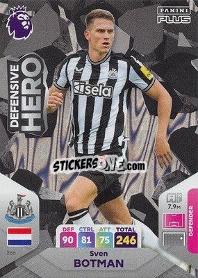 Sticker Sven Botman - English Premier League 2023-2024. Adrenalyn XL Plus
 n. 266 - Topps