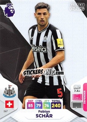 Sticker Fabian Schär - English Premier League 2023-2024. Adrenalyn XL Plus
 n. 267 - Topps
