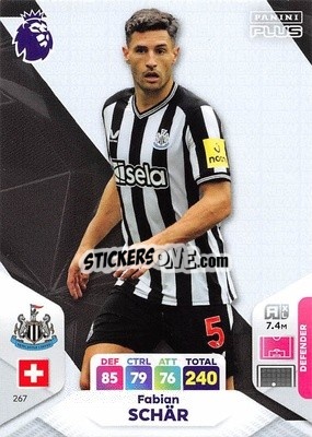 Cromo Fabian Schär - English Premier League 2023-2024. Adrenalyn XL Plus
 - Topps