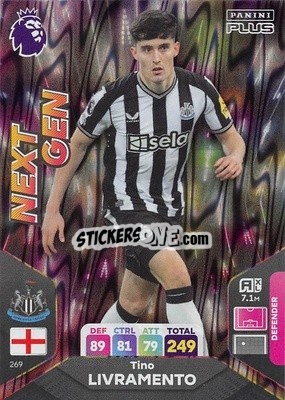 Sticker Tino Livramento - English Premier League 2023-2024. Adrenalyn XL Plus
 n. 269 - Topps