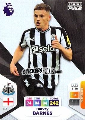 Sticker Harvey Barnes - English Premier League 2023-2024. Adrenalyn XL Plus
 n. 272 - Topps