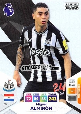 Cromo Miguel Almirón - English Premier League 2023-2024. Adrenalyn XL Plus
 - Topps