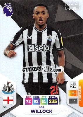 Sticker Joe Willock - English Premier League 2023-2024. Adrenalyn XL Plus
 n. 275 - Topps