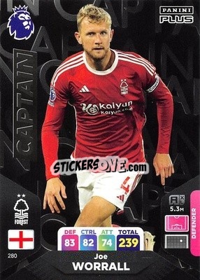 Sticker Joe Worrall - English Premier League 2023-2024. Adrenalyn XL Plus
 n. 280 - Topps