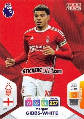 Sticker Morgan Gibbs-White - English Premier League 2023-2024. Adrenalyn XL Plus
 - Topps