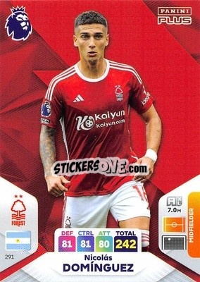 Sticker Nicolás Domínguez - English Premier League 2023-2024. Adrenalyn XL Plus
 n. 291 - Topps