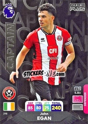 Sticker John Egan - English Premier League 2023-2024. Adrenalyn XL Plus
 n. 298 - Topps