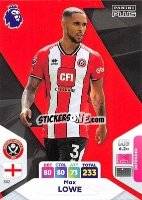 Sticker Max Lowe - English Premier League 2023-2024. Adrenalyn XL Plus
 n. 302 - Topps