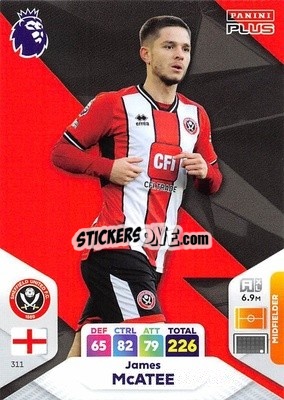 Sticker James McAtee - English Premier League 2023-2024. Adrenalyn XL Plus
 n. 311 - Topps