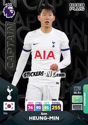 Sticker Son Heung-Min - English Premier League 2023-2024. Adrenalyn XL Plus
 n. 316 - Topps