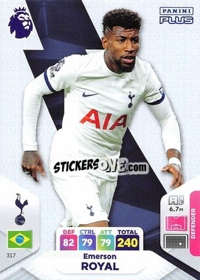 Sticker Emerson Royal - English Premier League 2023-2024. Adrenalyn XL Plus
 n. 317 - Topps