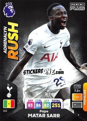 Figurina Pape Matar Sarr - English Premier League 2023-2024. Adrenalyn XL Plus
 n. 322 - Topps