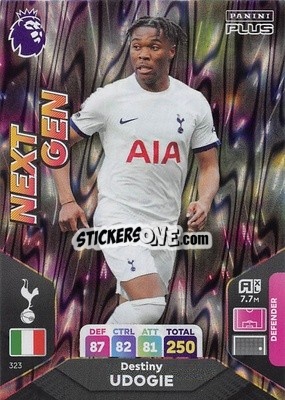 Sticker Destiny Udogie - English Premier League 2023-2024. Adrenalyn XL Plus
 n. 323 - Topps