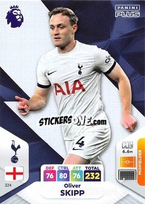 Sticker Oliver Skipp - English Premier League 2023-2024. Adrenalyn XL Plus
 n. 324 - Topps