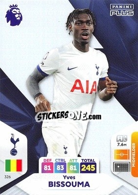 Sticker Yves Bissouma - English Premier League 2023-2024. Adrenalyn XL Plus
 n. 326 - Topps