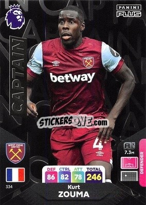 Sticker Kurt Zouma - English Premier League 2023-2024. Adrenalyn XL Plus
 - Topps