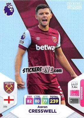 Sticker Aaron Cresswell - English Premier League 2023-2024. Adrenalyn XL Plus
 n. 336 - Topps