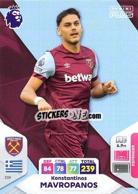 Sticker Konstantínos Mavropános - English Premier League 2023-2024. Adrenalyn XL Plus
 n. 339 - Topps