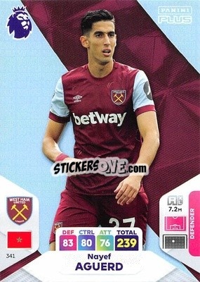 Sticker Nayef Aguerd - English Premier League 2023-2024. Adrenalyn XL Plus
 n. 341 - Topps